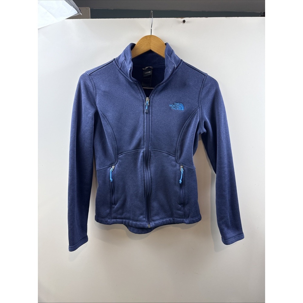 PREOWNED THE NORTH FACE WOMENS BLUE ZIP FRONT JACKET Small